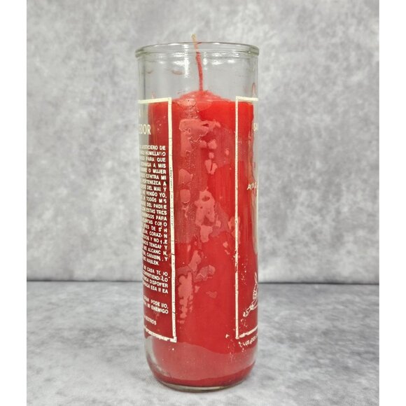 Prayer to Saint Undoer San Deshacedor Red Glass Candle Botanica Shamanic 8.5" - Picture 5 of 9